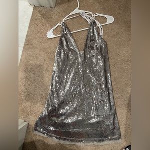 Free People double take sequin mini dress